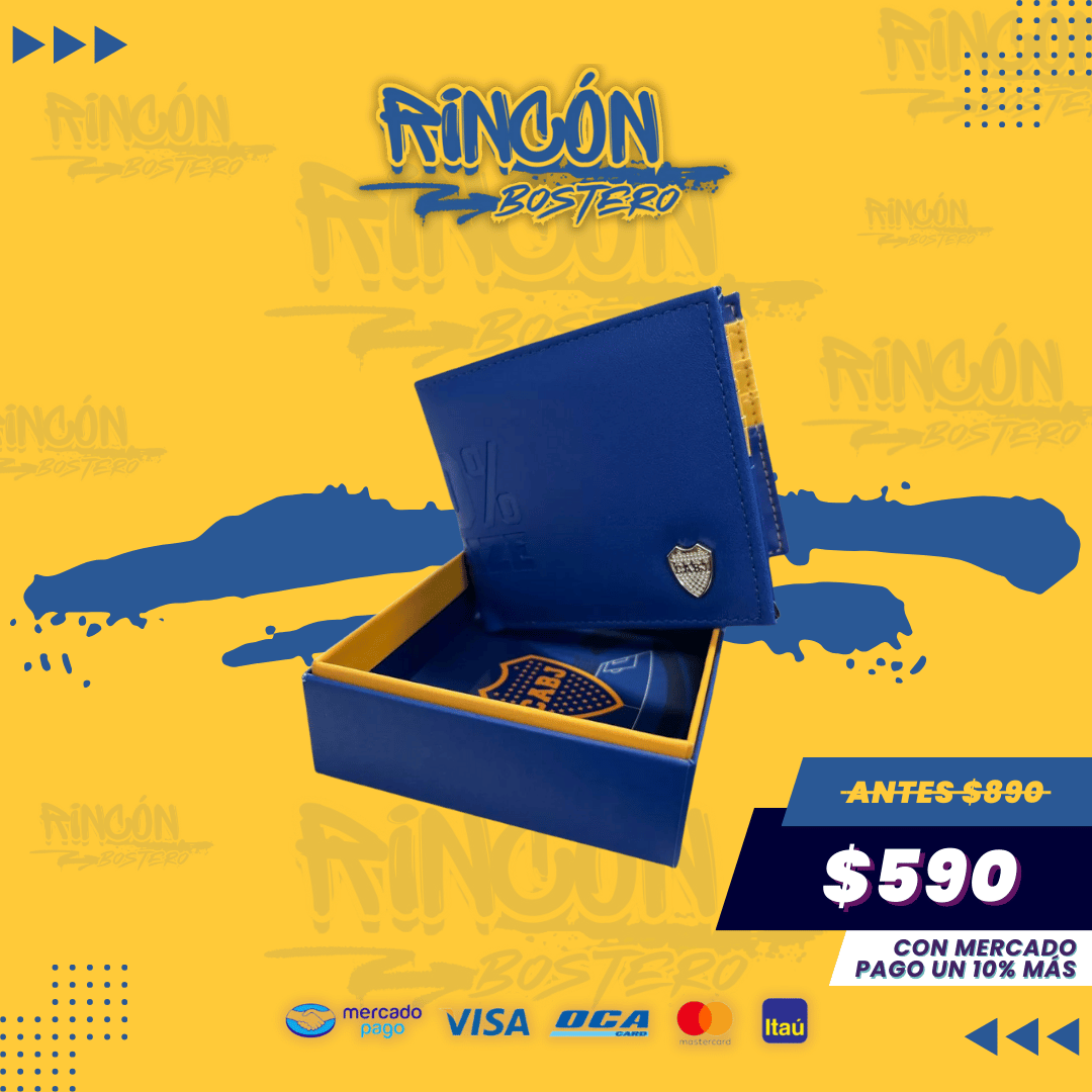 Billetera Boca Juniors De Cuero