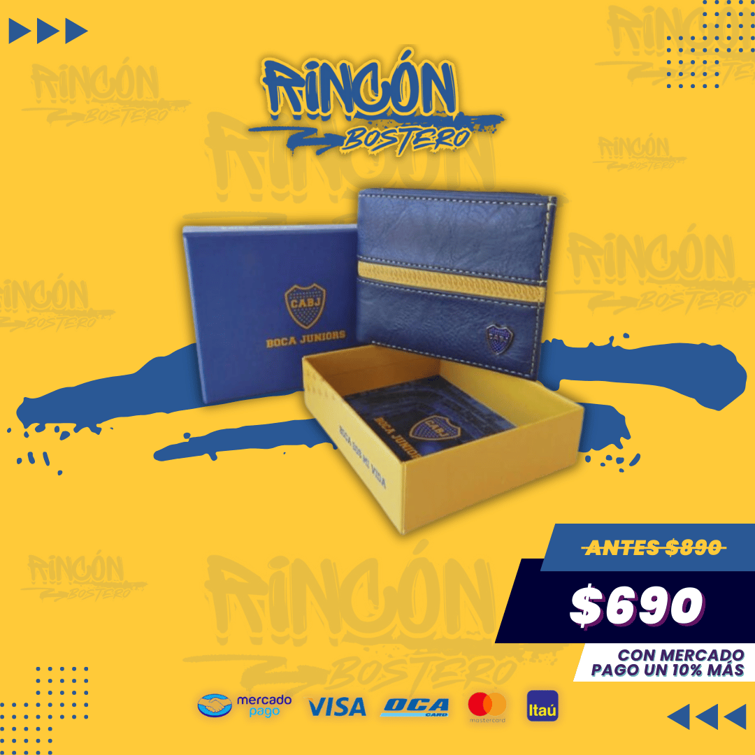 Billetera Boca Jrs Franja Amarilla