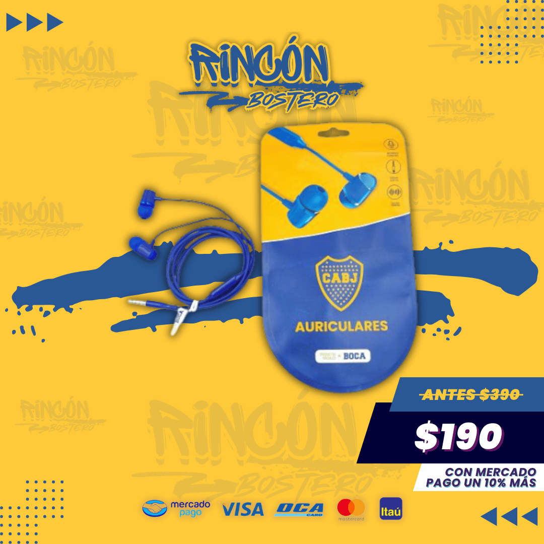 Auriculares Boca Jrs Azul