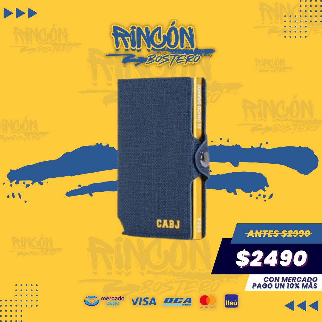 Billetera Xeneize RFID Simple - Amarillo