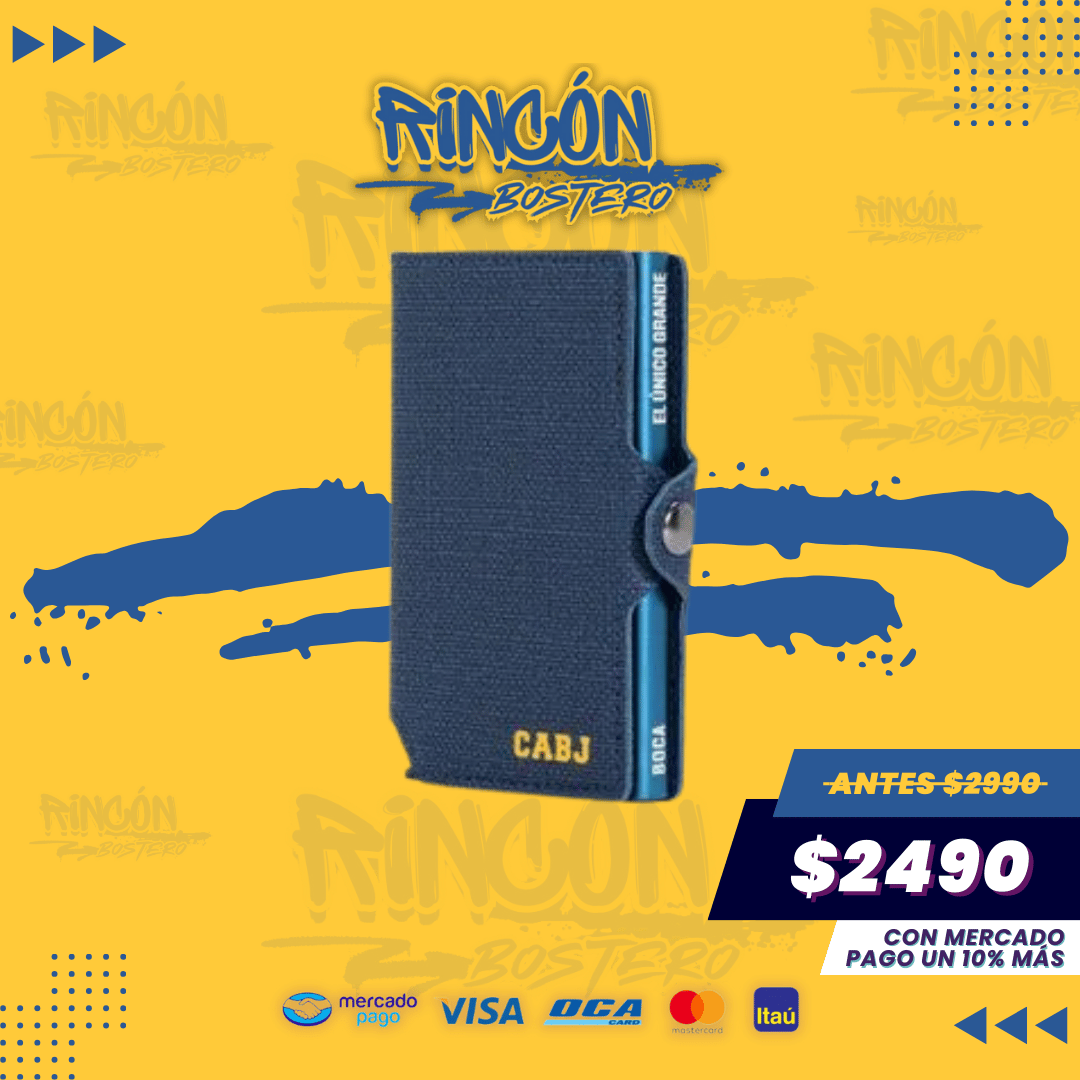 Billetera Xeneize RFID Simple - Azul