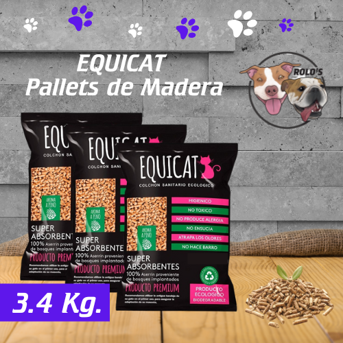 Pellets De Madera Equicat - 3.4 kg