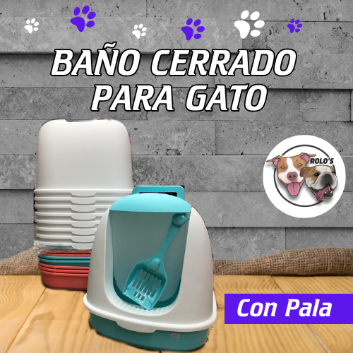 Baño cerrado para gatos + palita de regalo