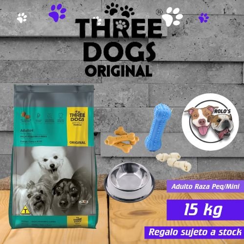 Three Dogs Original Adulto Raza Pequeña 15 kg