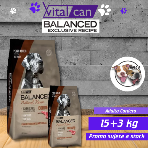 Balanced Perro sabor Cordero 15+3kg