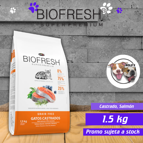 Biofresh Gato Castrado 1.5kg sabor Salmón