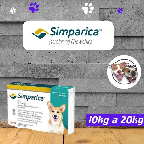 Pastilla Simparica 10 a 20kg 1 Comprimido 