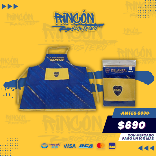 Delantal Boca Juniors Parrilla