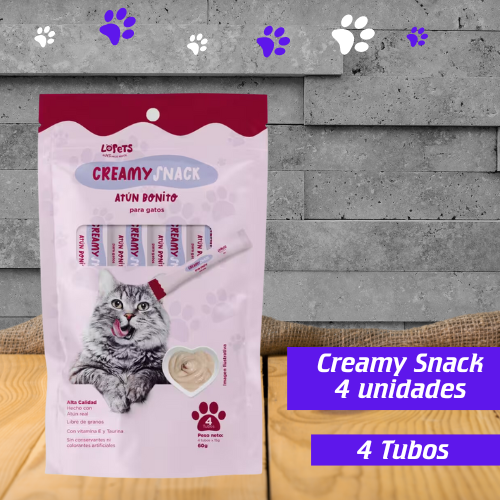 LOPETS CREAMY Sabor Atún - 4 Unidades