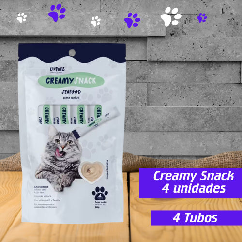 LOPETS CREAMY Sabor Seafood - 4 Unidades