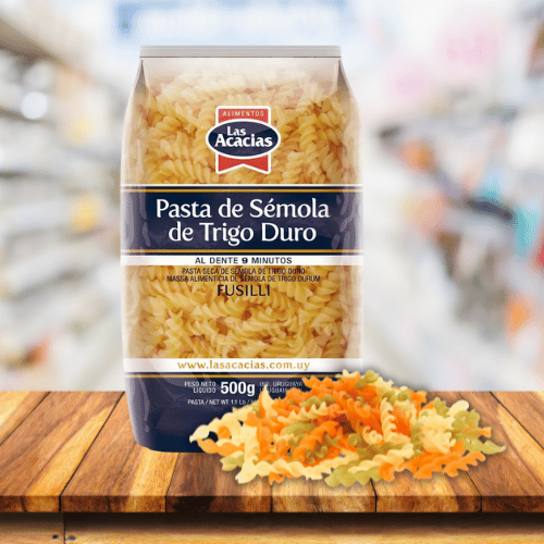 Fideos trigo duro LAS ACACIAS Fusilli 500 g