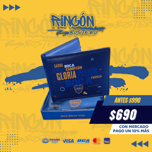 Billetera Boca Juniors Diseño Frases Boca