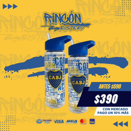 Botella Hidratación con Pico Boca Juniors