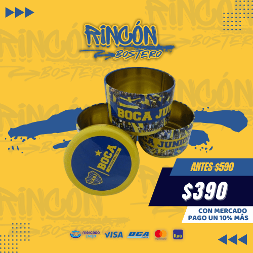 Set de 3 Latas Multiuso Boca Juniors