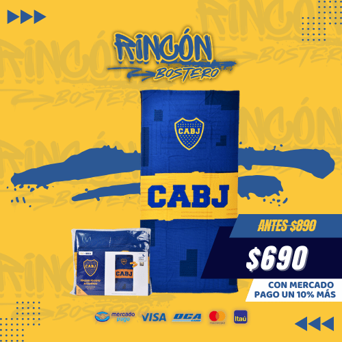 Toallón Boca Juniors 70 cm x 1.5 mts