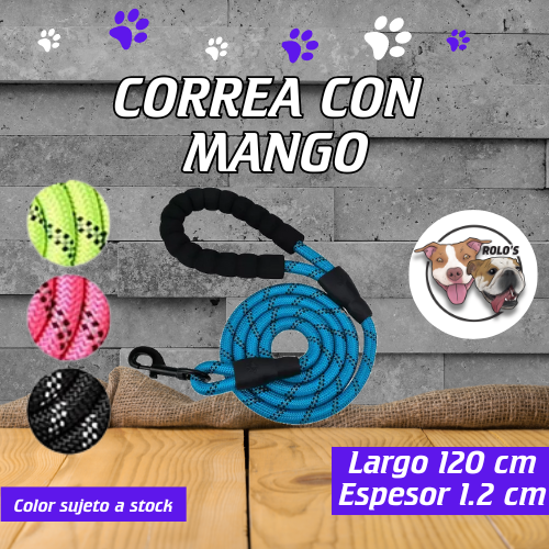 Correa con mango 120 cm