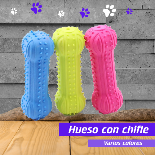 Hueso goma con chifle 