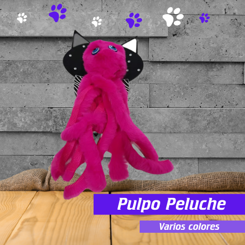 Peluche Pulpo para Gatos (varios colores)