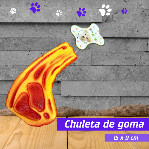 Chuleta de goma con chifle 15 x 9 cm