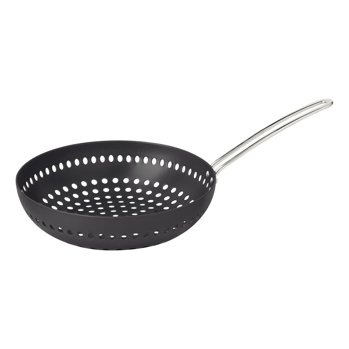 Wok Perforada en Aluminio con Mango de 26cm