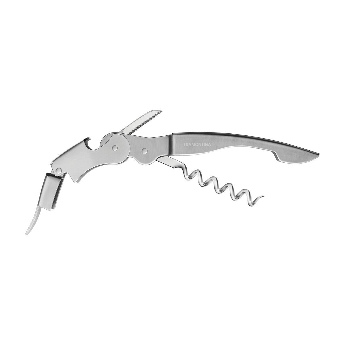 Sacacorchos Harmoniza de acero inoxidable con abridor y cortacápsulas