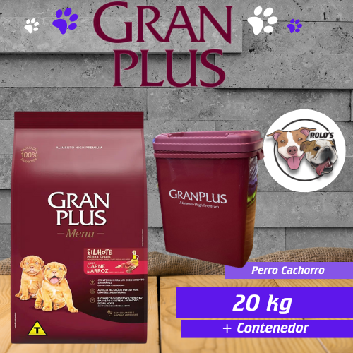 PROMO Gran Plus Cachorro 20 kg + Contenedor