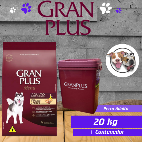 PROMO Gran Plus Adulto 20 kg + Contenedor