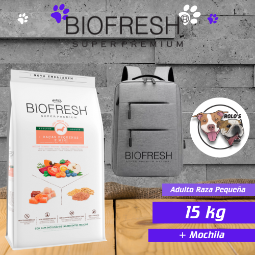 PROMO Biofresh Adulto Raza Pequeña 15kg + Mochila