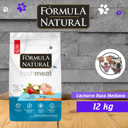 Formula Natural Fresh Meat Cachorro Raza Mediana 12kg