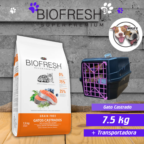 Biofresh Gato Castrado 7.5kg + Transportadora