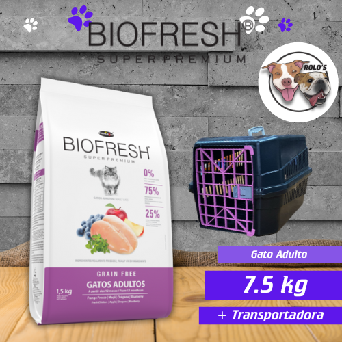 Biofresh Gato Adulto 7.5kg + Transportadora