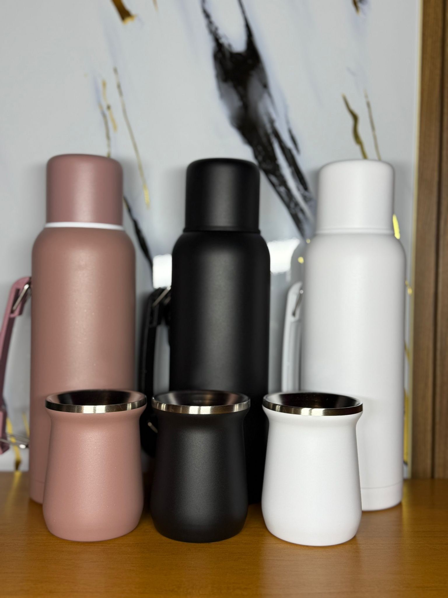 Kit Termo y Mate de Acero Inoxidable 